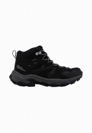 Black Jack Wolfskin Vojo Tour Lt Texapore Mid Women Hiking Shoes | 26417439