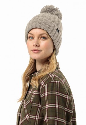 Grey Jack Wolfskin Highloft Knit W Men Beanie | 18127568
