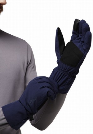 Navy Jack Wolfskin Highloft Women Gloves | 29853568