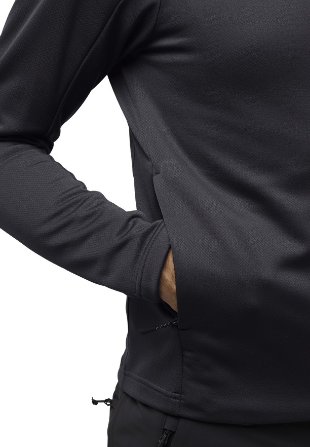Black Jack Wolfskin Alpgrat Fz Men Fleece Jackets | 65292947
