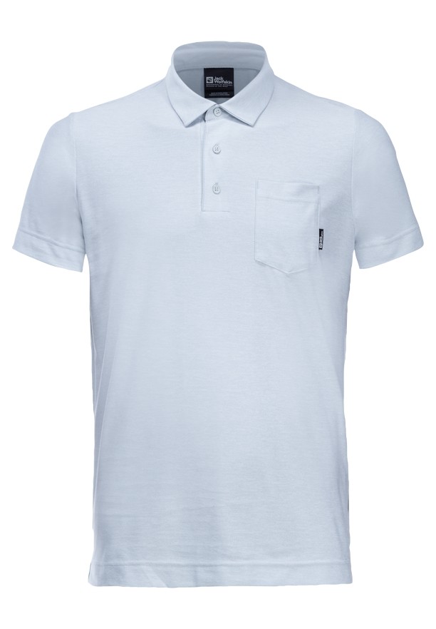 Blue Jack Wolfskin Terral Men Polo Shirts | 54899069