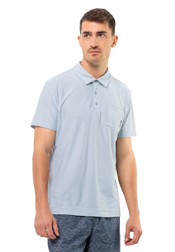 Blue Jack Wolfskin Terral Men Polo Shirts | 54899069