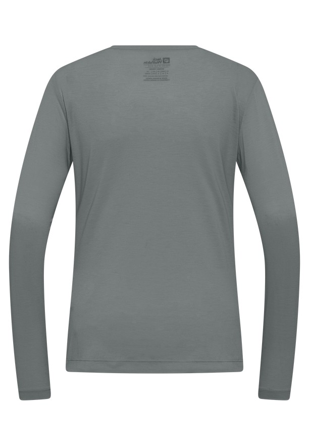 Grey Jack Wolfskin Vonnan Ls Women T Shirts | 38369864