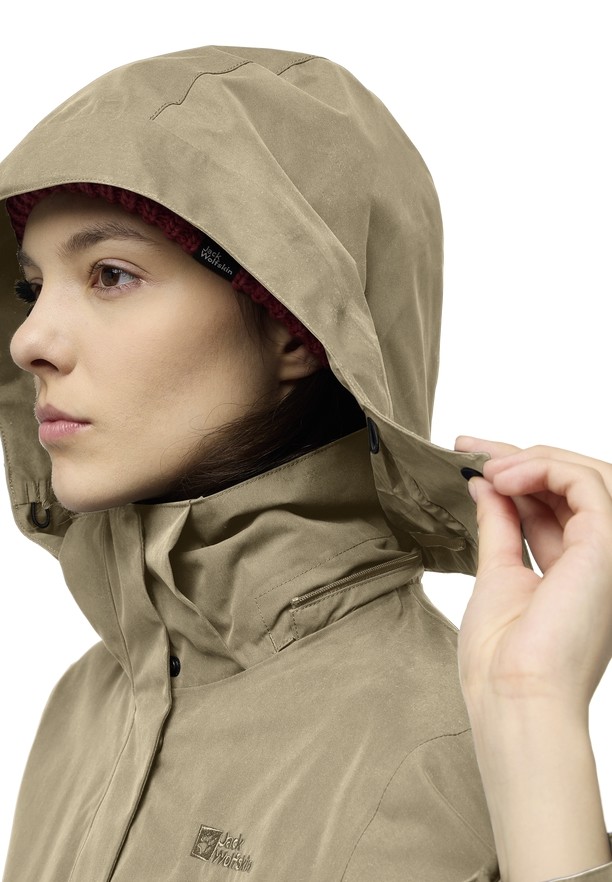 Khaki Jack Wolfskin Baylight 3in1 Women Coats | 94918577