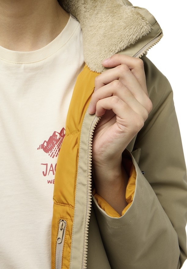 Khaki Jack Wolfskin Wintertor Women Coats | 16883106