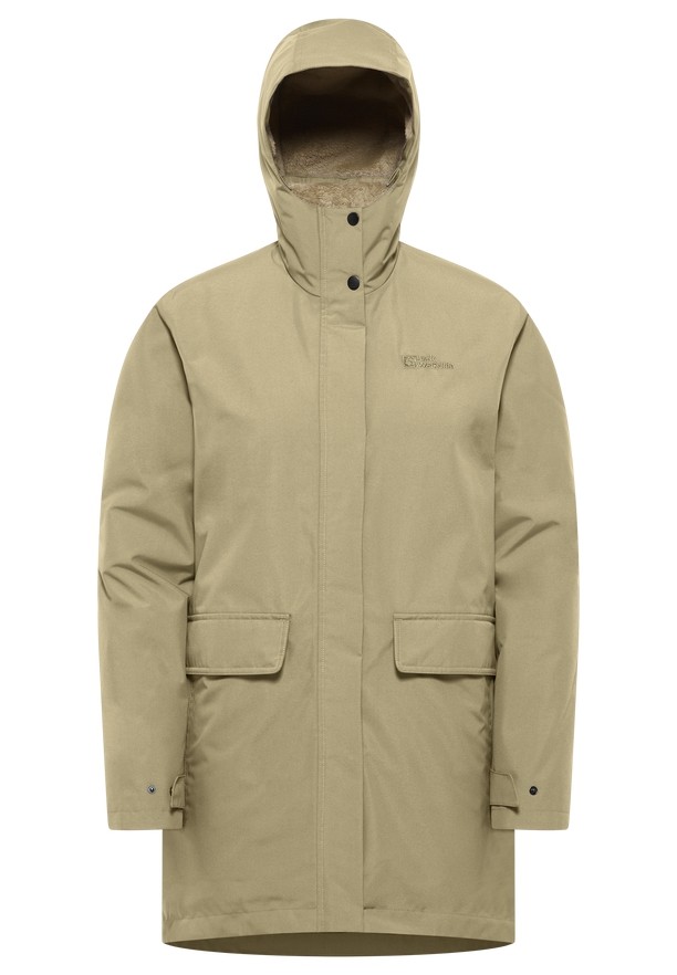 Khaki Jack Wolfskin Wintertor Women Coats | 16883106