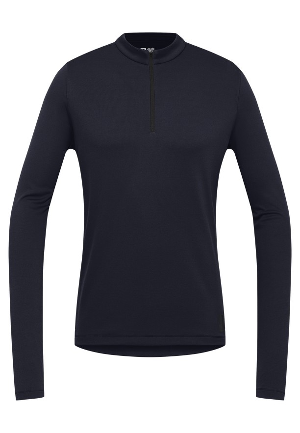 Navy Jack Wolfskin Bike Commute Hz Men T Shirts | 75610563