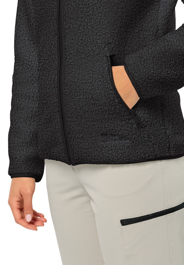 Navy Jack Wolfskin High Curl Women Fleece Jackets | 60995160
