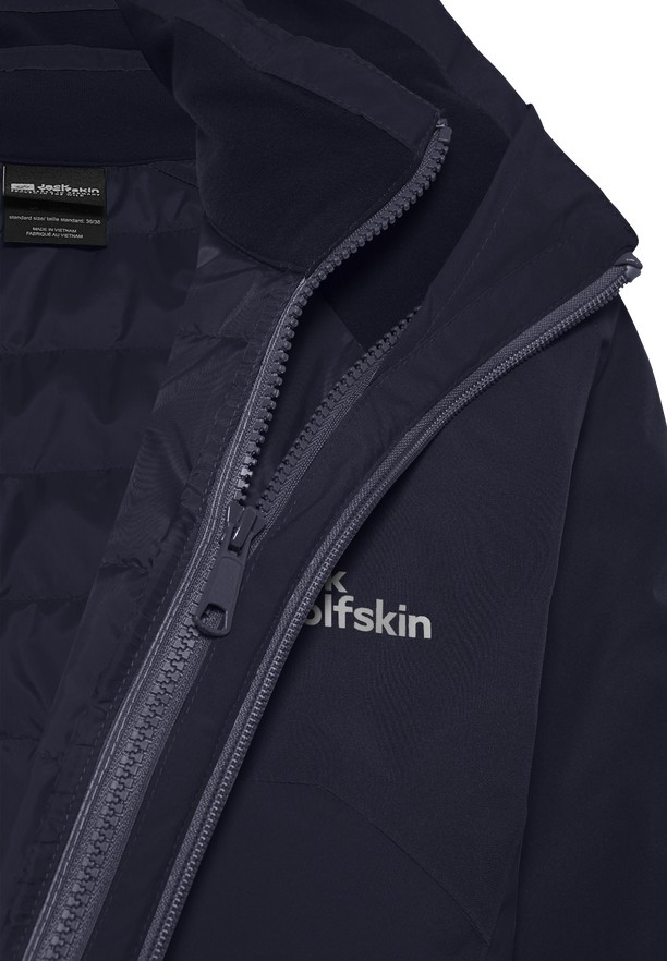 Navy Jack Wolfskin Hunberg 3in1 Women Jackets | 82121086
