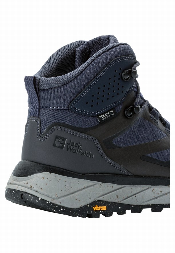 Navy Jack Wolfskin Terraventure Texapore Mid Women Hiking Shoes | 14596377