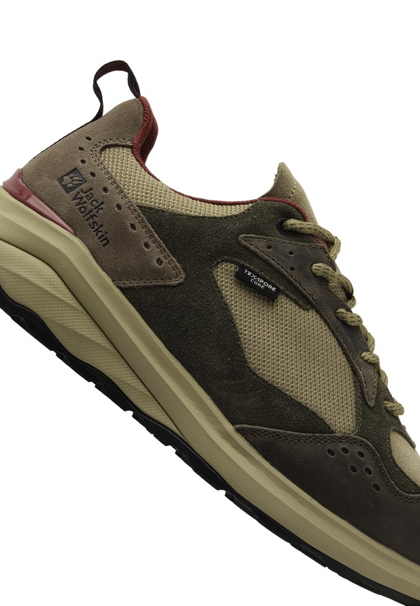 Olive Jack Wolfskin Camp Fever Texapore Low Men Outdoor Shoes | 55309189