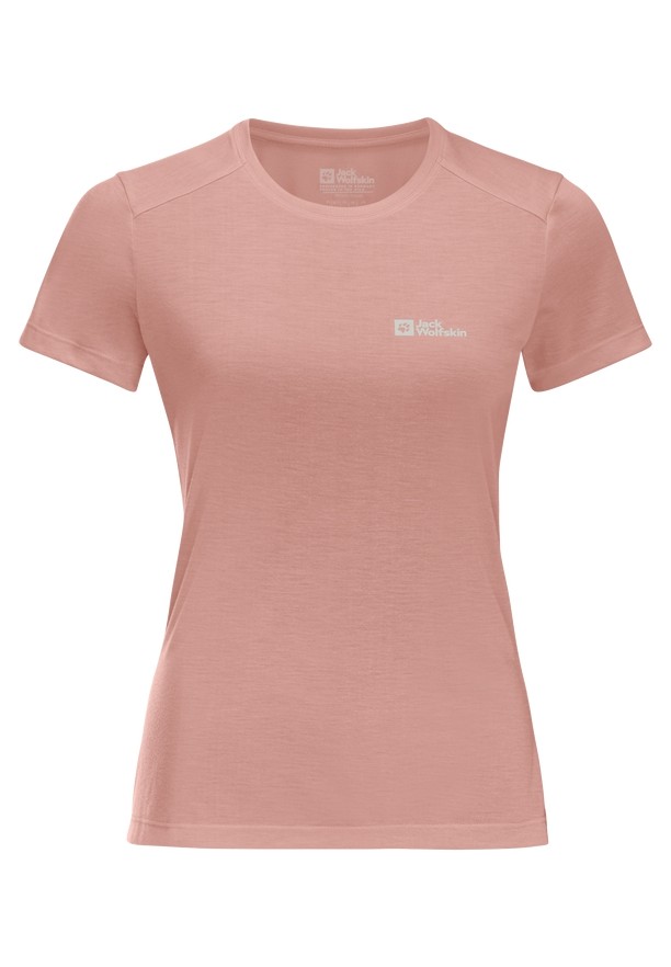 Rose Jack Wolfskin Vonnan S/s Women T Shirts | 37943546