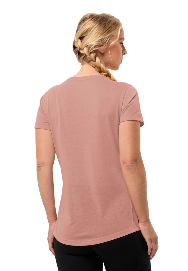 Rose Jack Wolfskin Vonnan S/s Women T Shirts | 37943546